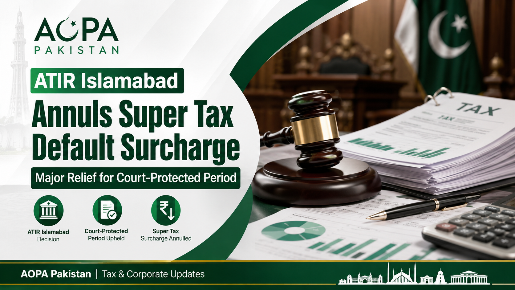 ATIR Islamabad Annuls Super Tax Default Surcharge for Court-Protected Period | Major Relief for Taxpayers